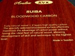 Avalox AVX RUIBA Bloodwood Carbon - Made in Sweden!