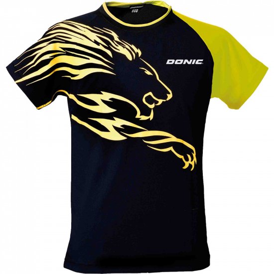 DONIC T-Shirt LION (black/yellow) - Click Image to Close