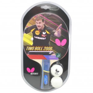 Butterfly Timo Boll 2000 FL with two balls