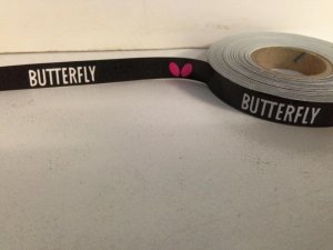 Butterfly side tape/ edge tape (9mmx50m) Black/white writing