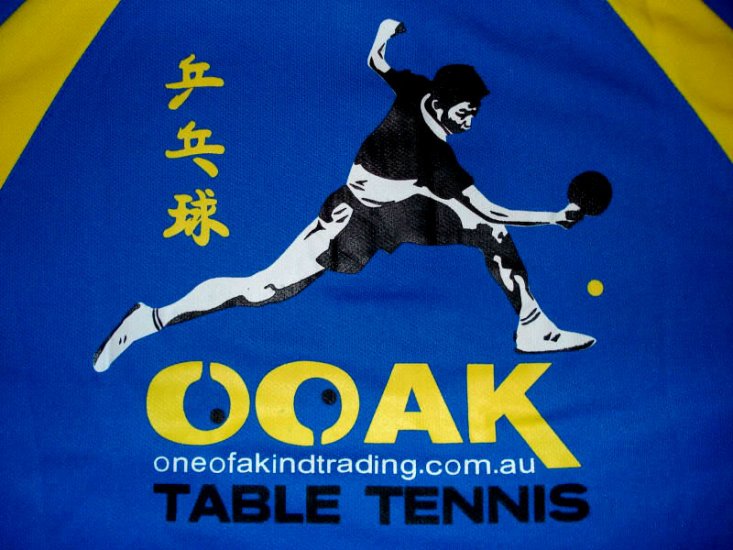 OOAK Table Tennis Team Shirt (L/XL/XXL) Clearance - Click Image to Close
